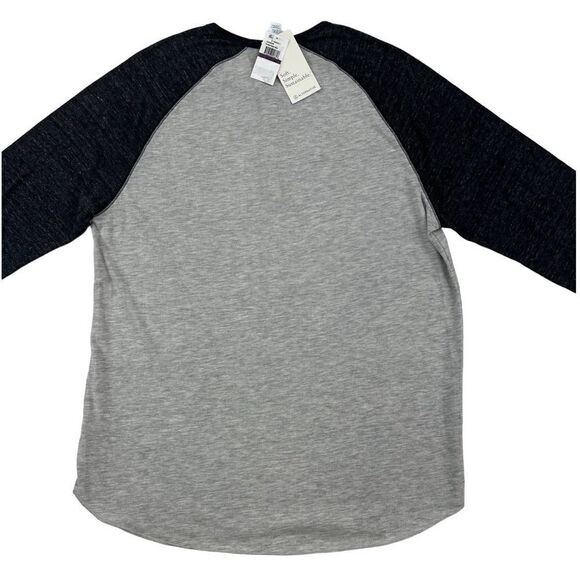 New  Alternative Men Grey Henley Pullover Crew Neck 3/4 Sleeve Sweatshirt US XXL - Picture 4 of 11